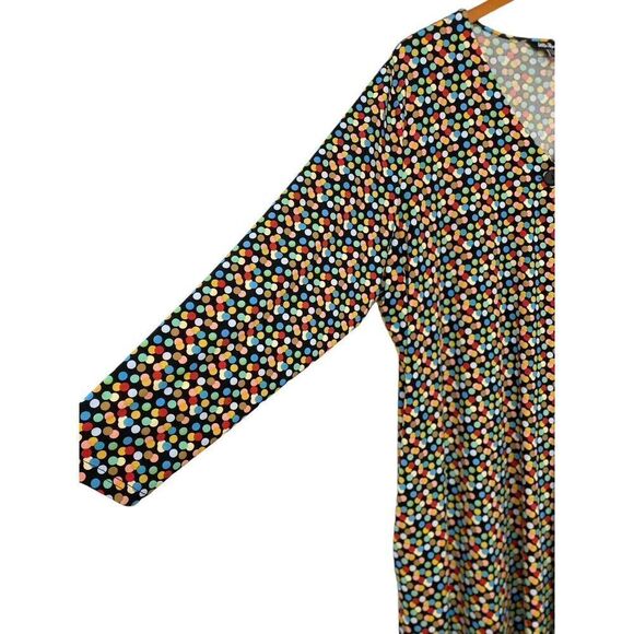 Ulla Popken Matte Jersey 1-Button V-Neck Jacket Cardigan Polka Dot Size US 20/22 - Picture 4 of 11